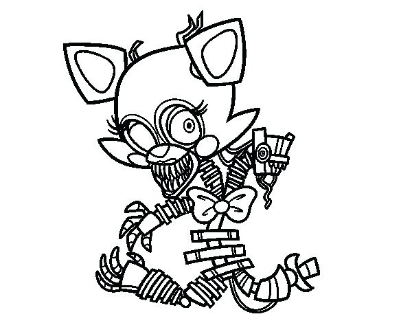 600x470 Stylish And Peaceful Fnaf Mangle Coloring Pages Sheemcity Fixed