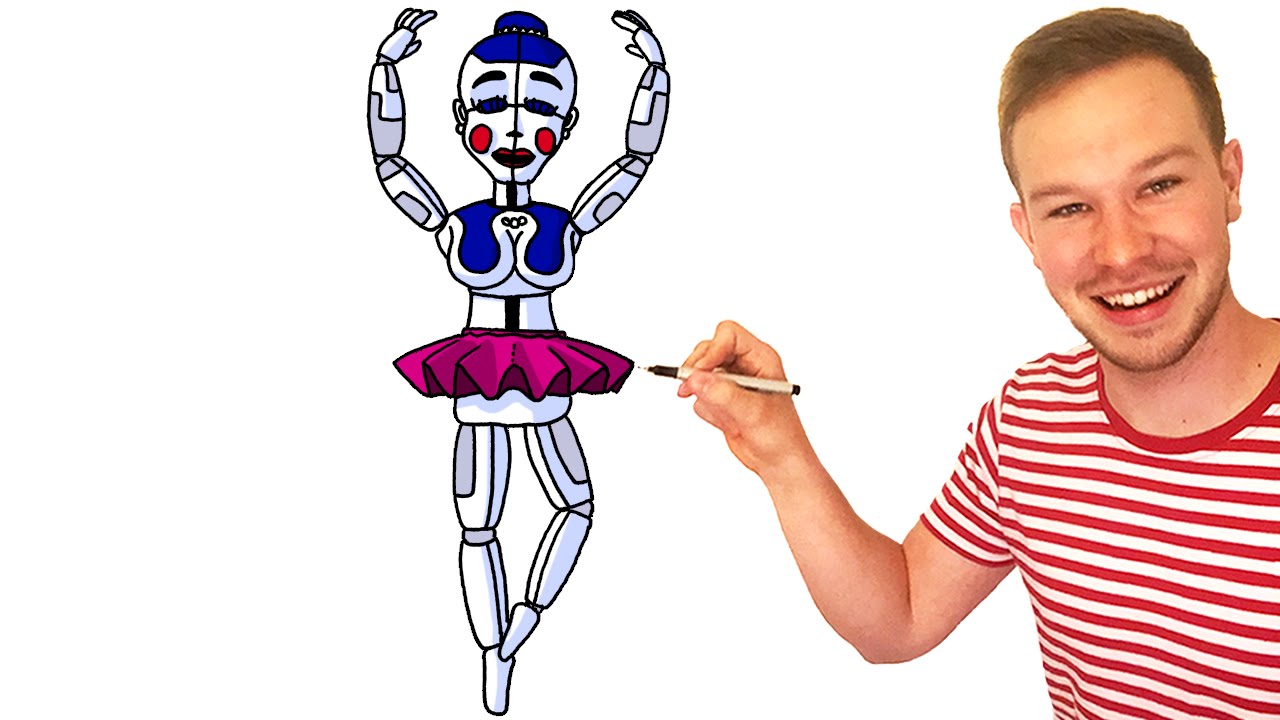 1280x720 Drawing Ballora From Fnaf Sister Location All Characters Preview