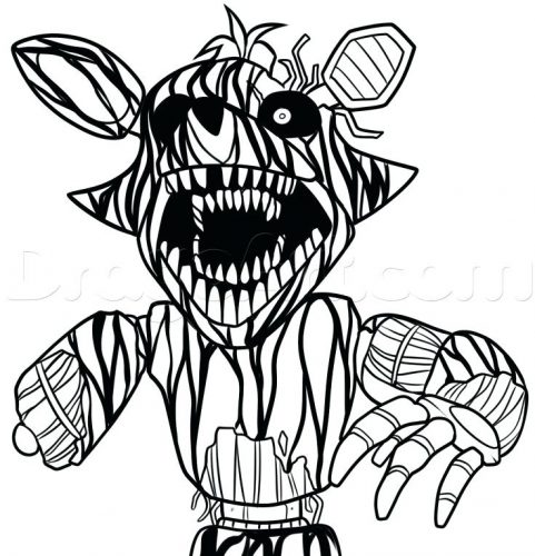 481x500 Coloring Pages Fnaf Coloring Games Best Phantom Foxy Images On S