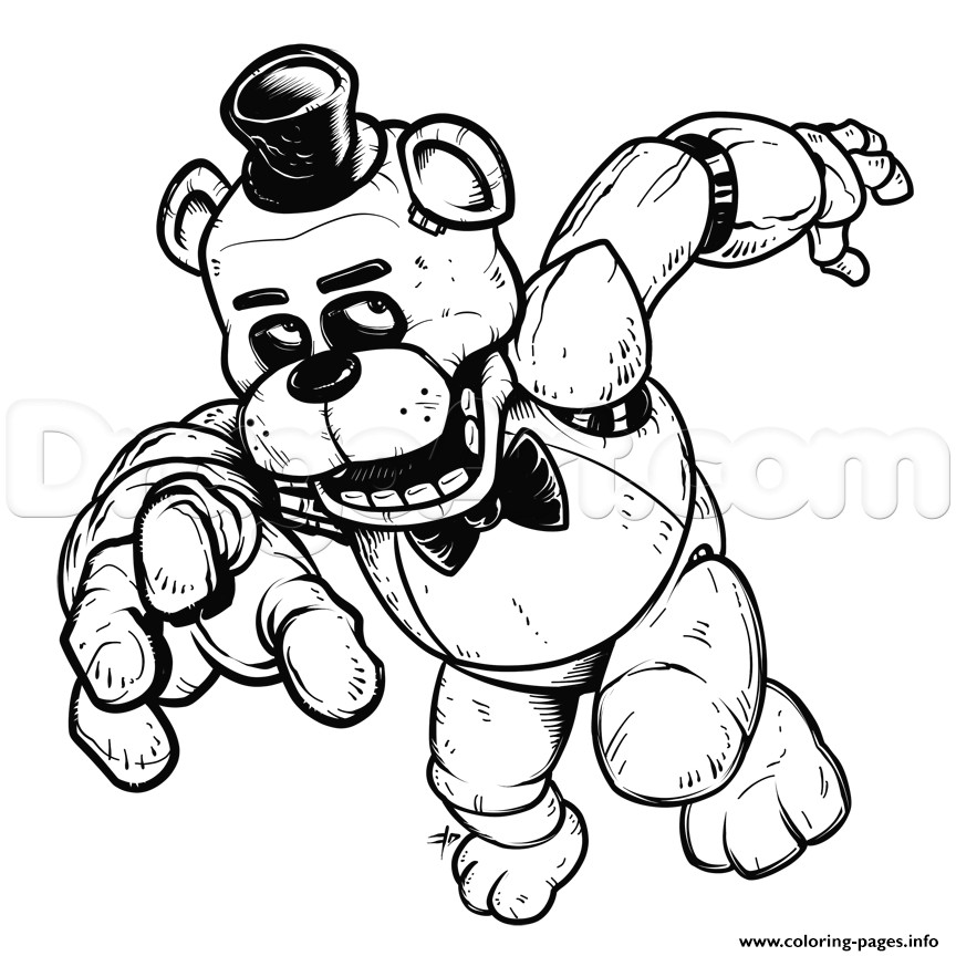 864x864 Fnaf Coloring Pages Bonnie Beautiful Golden Freddy Drawing