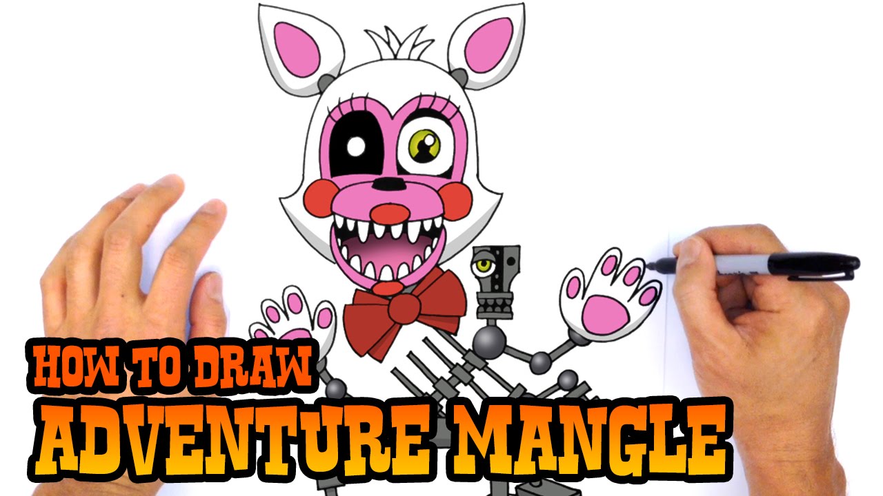 1280x720 How To Draw Adventure Mangle Fnaf World