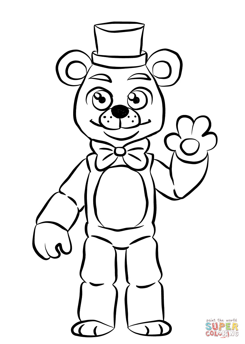 857x1200 Fnaf Golden Freddy Super Coloring Five Nights