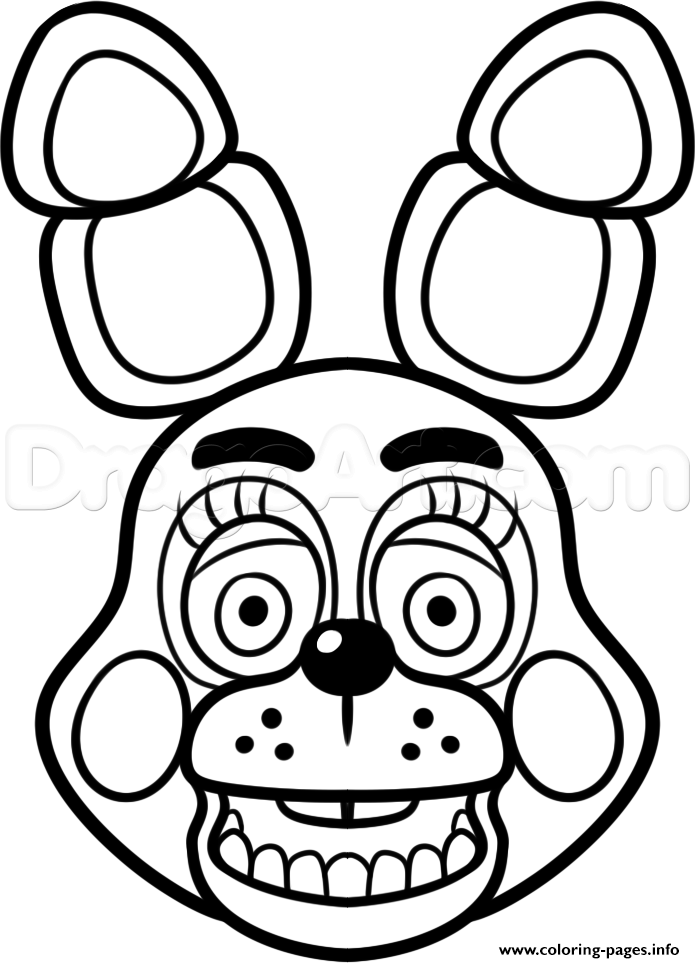 695x963 Print Mangle Golden Freddy Face Fnaf Coloring Pages Coloring