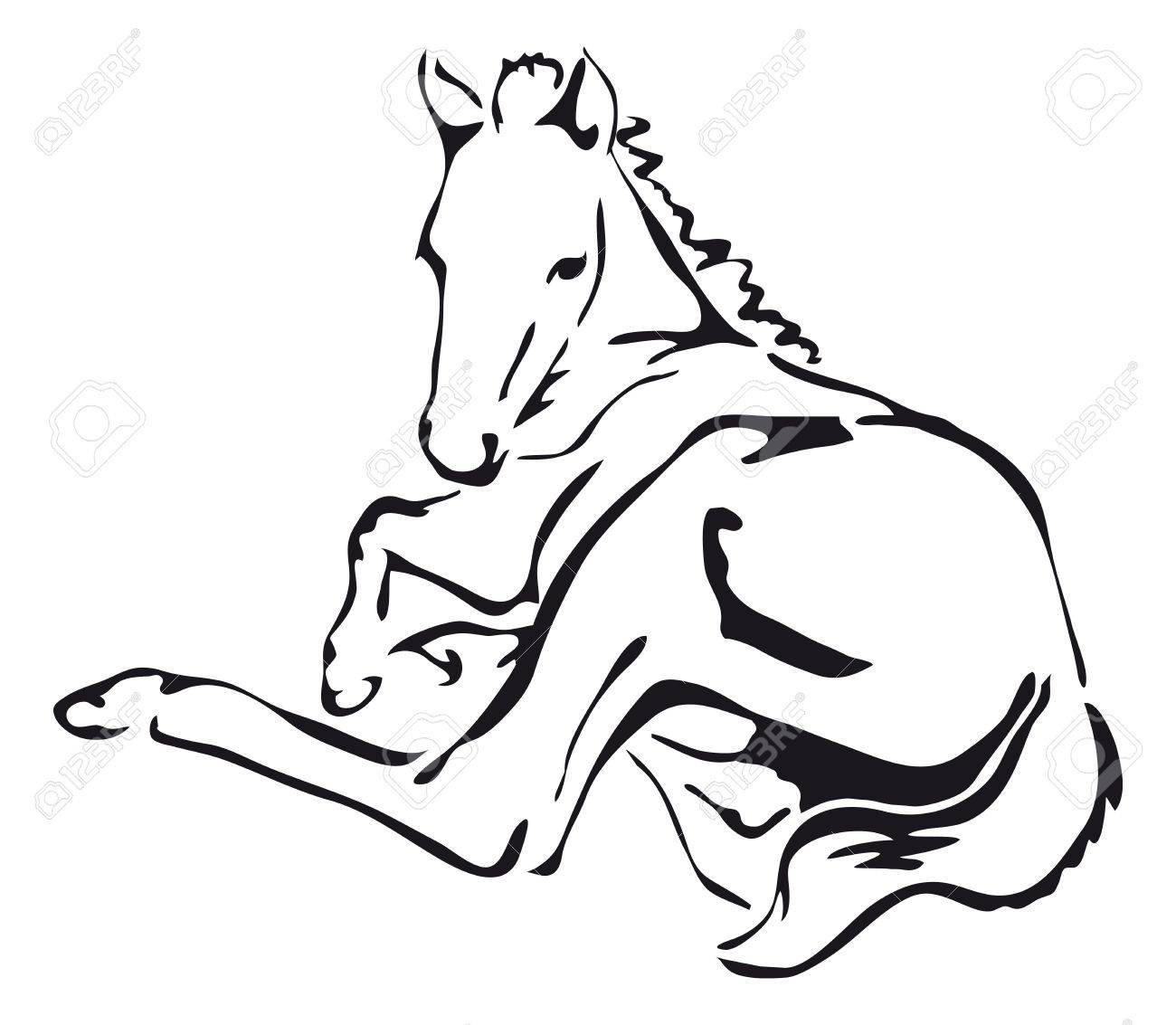 1300x1133 Collection Of Free Foaling Clipart Outline Download On Ui Ex