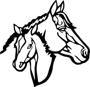 300x291 Horse And Foal Vinyl Decal Hurd's Words Signs Decals