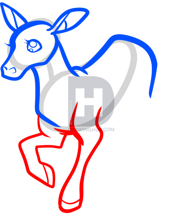 624x720 how to draw a foal, baby foal, step
