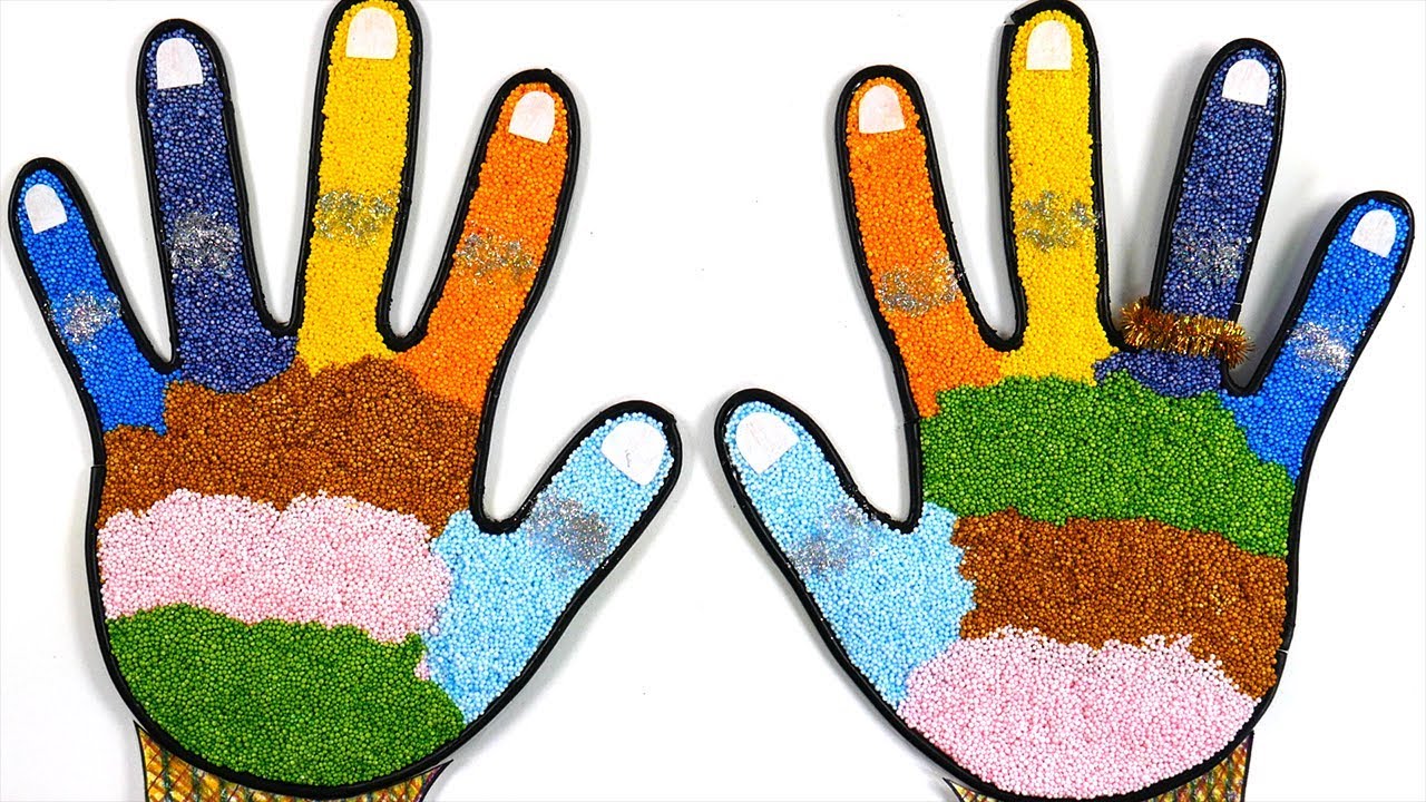 1280x720 Coloring Hand With Foam Clay For Kids, Toddlers Finger English