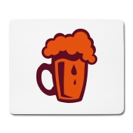 190x190 Beer Glass Alcohol Foam Drawing Mouse Pad Spreadshirt