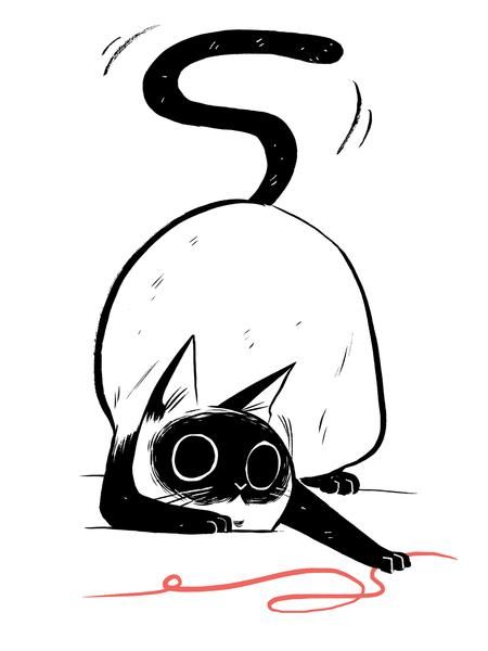 450x600 Cat String Print In Cute Cats, Cat Art, Cat Lovers