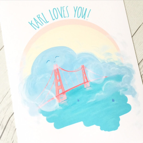 498x498 Karl The Fog San Francisco Illustration Print