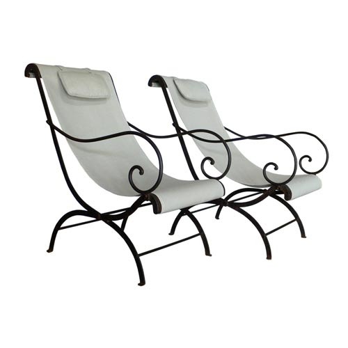 500x500 Wrought Iron Folding Chair