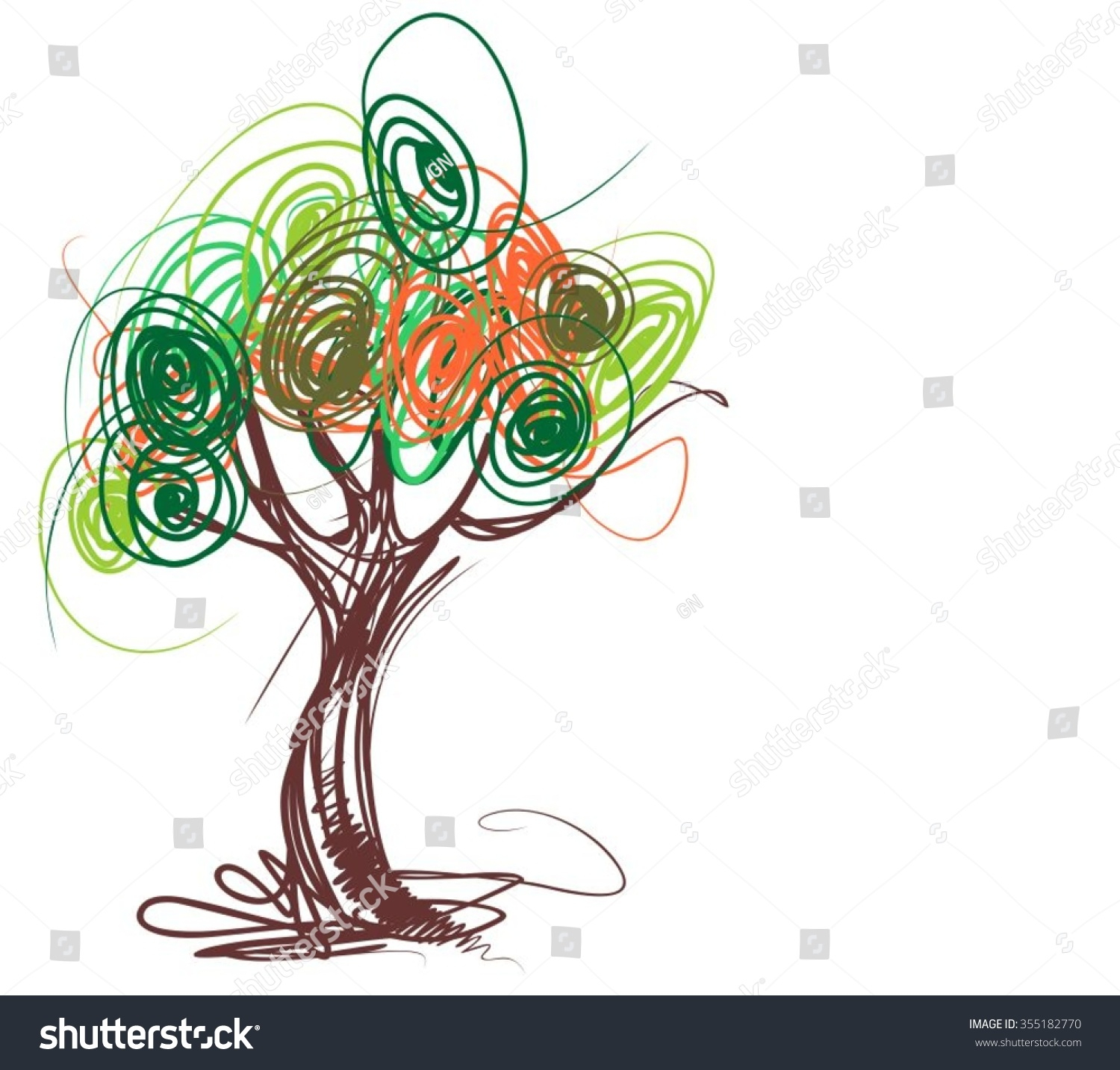 1500x1434 crown drawing nature nature tree crown foliage herbs leaves stock