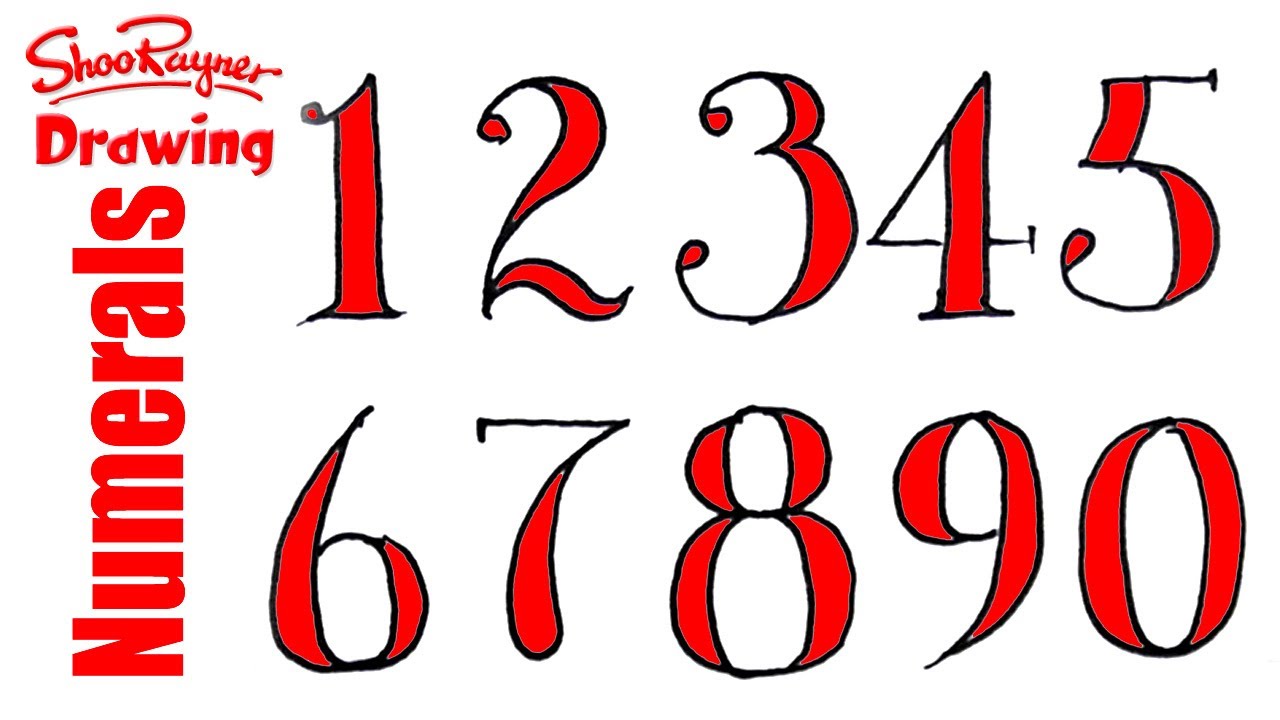 1280x720 How To Draw Fancy Numbers