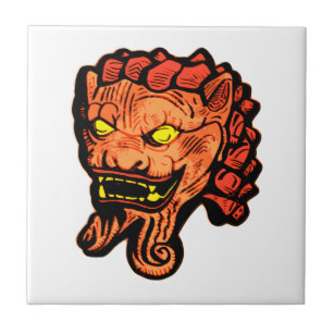 307x307 foo dog decorative ceramic tiles zazzle