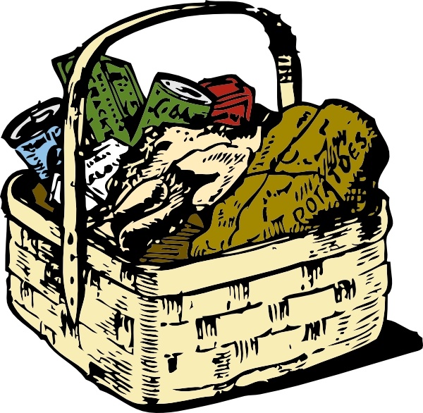 600x586 Food Basket Clip Art Free Vector In Open Office Drawing