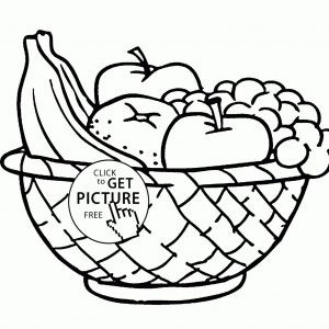 300x300 Fruit Basket Coloring