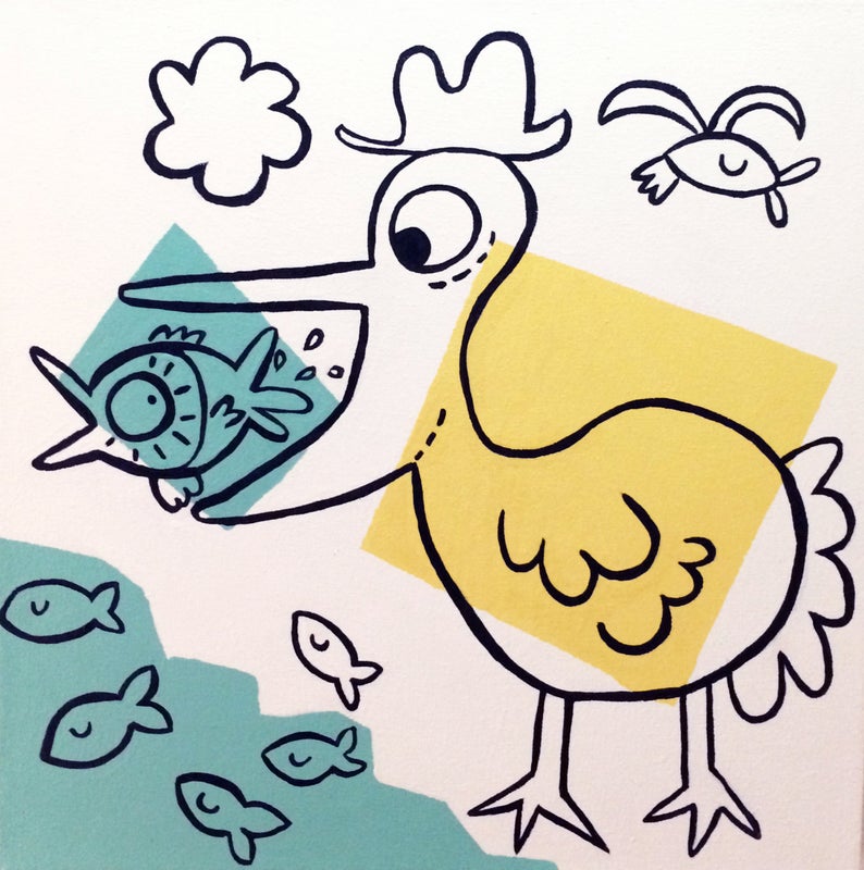 794x800 Food Chain Acrylic On Canvas Painting Etsy