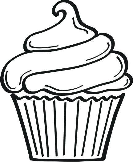 432x526 Cupcake Outline Clip Art You Are Here Home Graphics Food Drawing