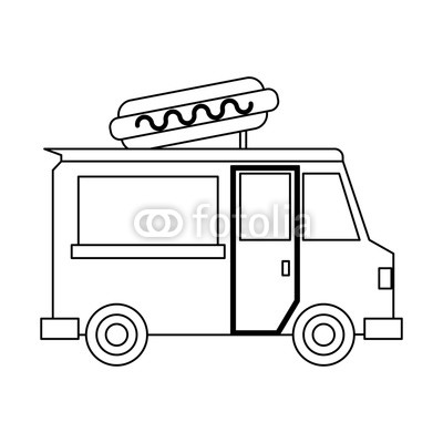 400x400 Food Truck Restaurant In Black And White Buy Photos Ap Images