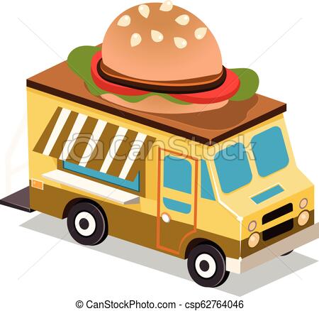 450x438 mobile food van mobile food van, food truck vector illustration