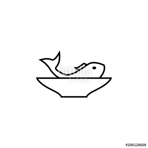 500x500 Fish In A Plate Icon Element Of Food Icon For Mobile Concept