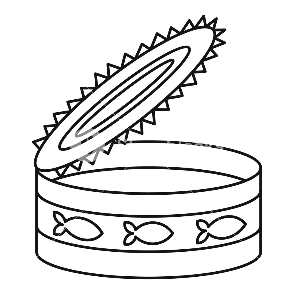Консервная банка рисунок карандашом