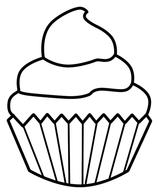 540x660 Cupcake Line Drawing