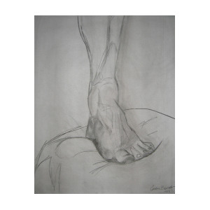 300x300 Male Foot Study Drawing