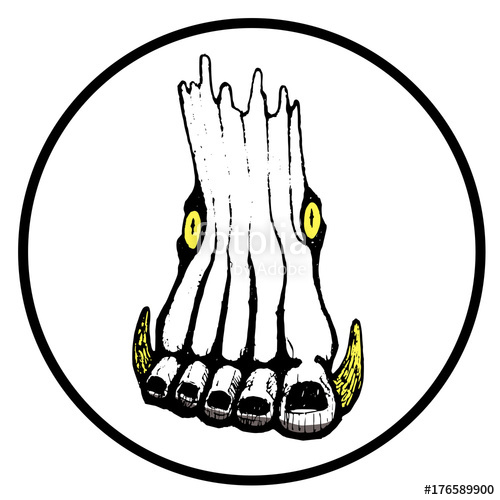 500x500 Foot Drawing Illustration Boar Head Mix To Foot Shape Tattoo