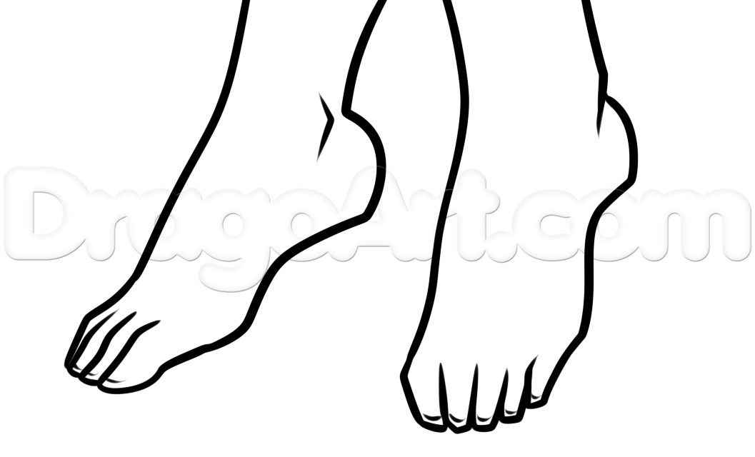 1057x640 How To Draw Feet For Anime Characters, Step