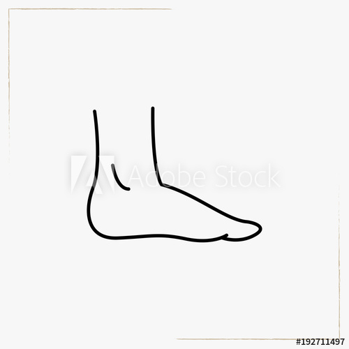 500x500 Foot Line Icon