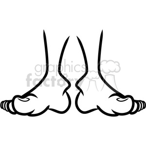 300x300 Cartoon Feet Outline Vector Art Clipart Royalty Free Clipart