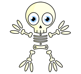 276x250 Cartoon Skeleton Step