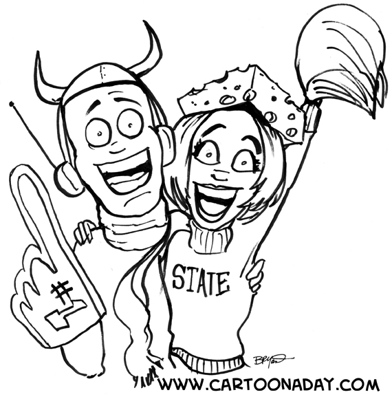 570x580 College Football Opening Day Cartoon