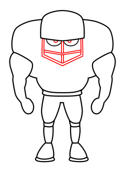 250x345 Drawing A Cartoon Football Player