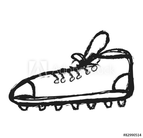 500x481 doodle spiked football shoe
