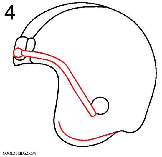 550x534 Football Helmet Drawing Easy