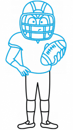 250x444 How To Draw A Football Player Really Easy Drawing Tutorial