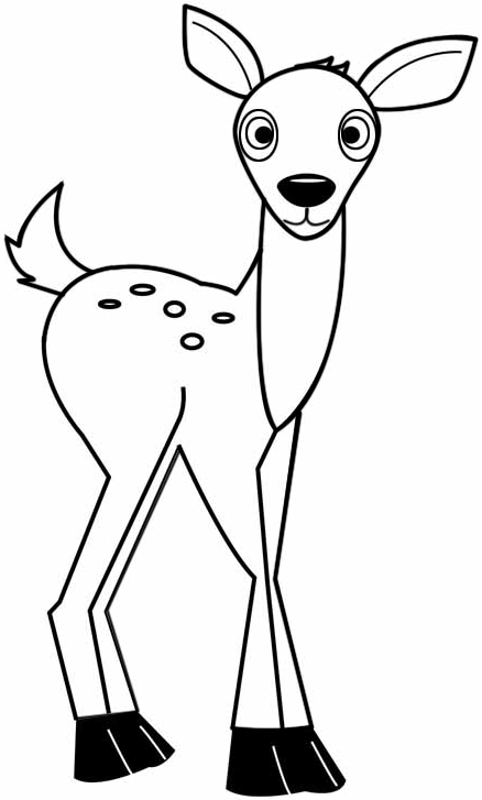 438x727 How To Draw A Cartoon Deer Easy How To Draw Cartoon Ba Deer