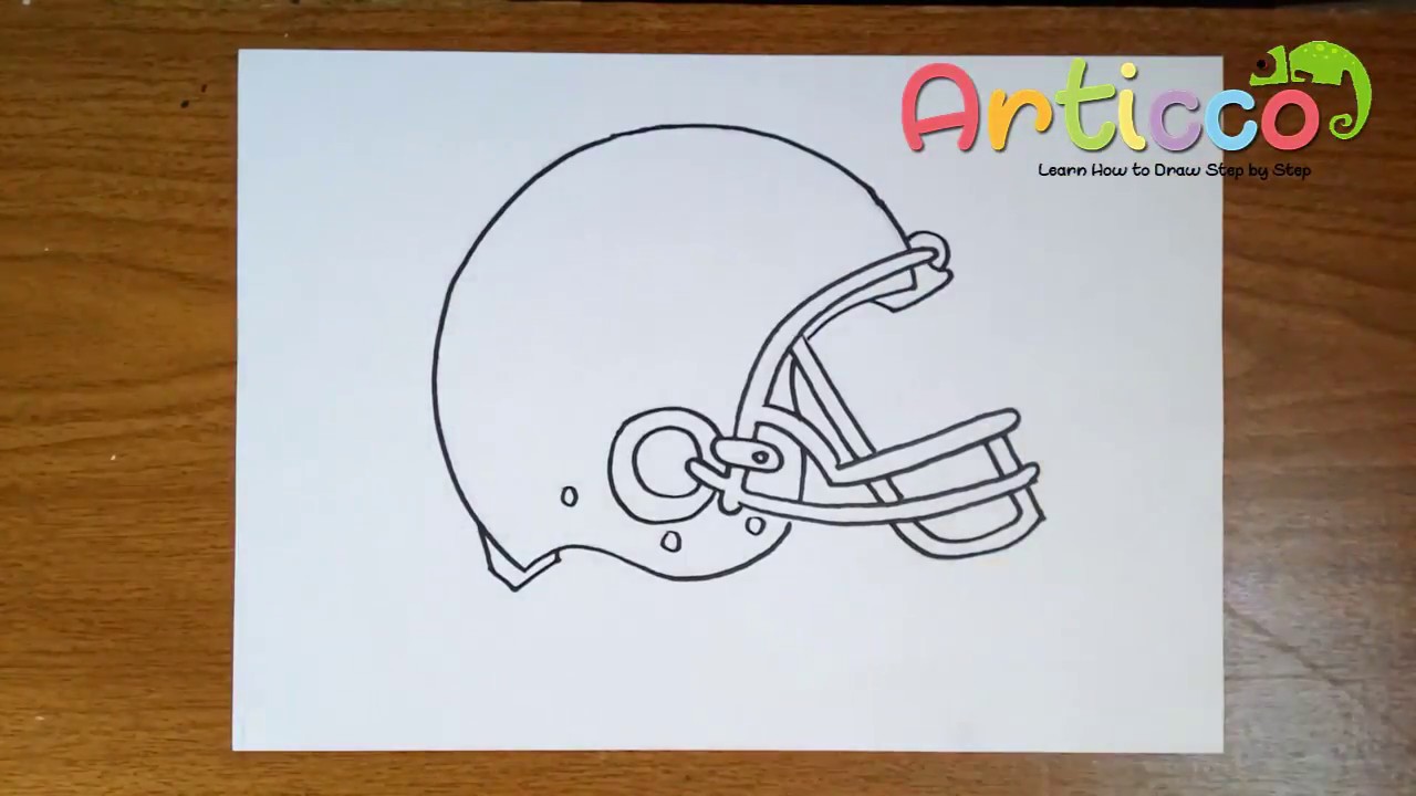 1280x720 Huge Collection Of 'easy Football Helmet Drawing' Download More