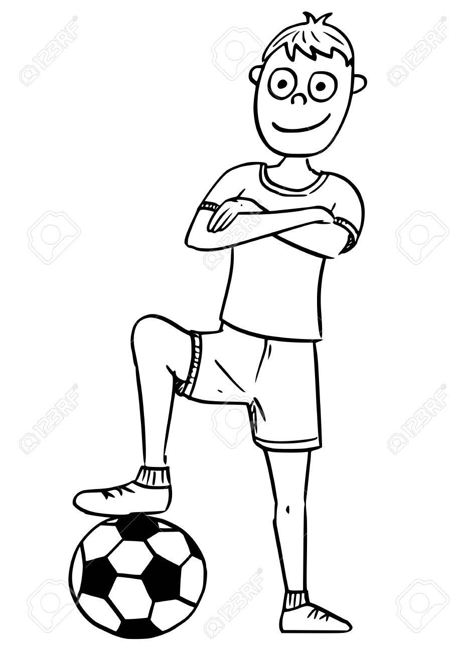 919x1300 Huge Collection Of 'cartoon Drawing Of Football Players' Download