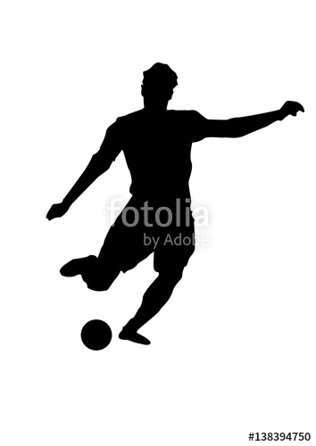 354x500 silhouette of a football player soccer player shooting creative
