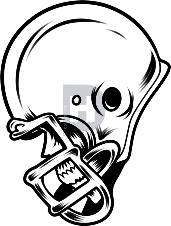 545x720 Football Helmet Drawing Step