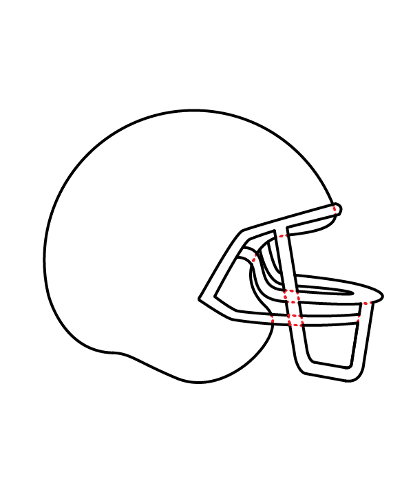 600x699 How To Draw A Football Helmet