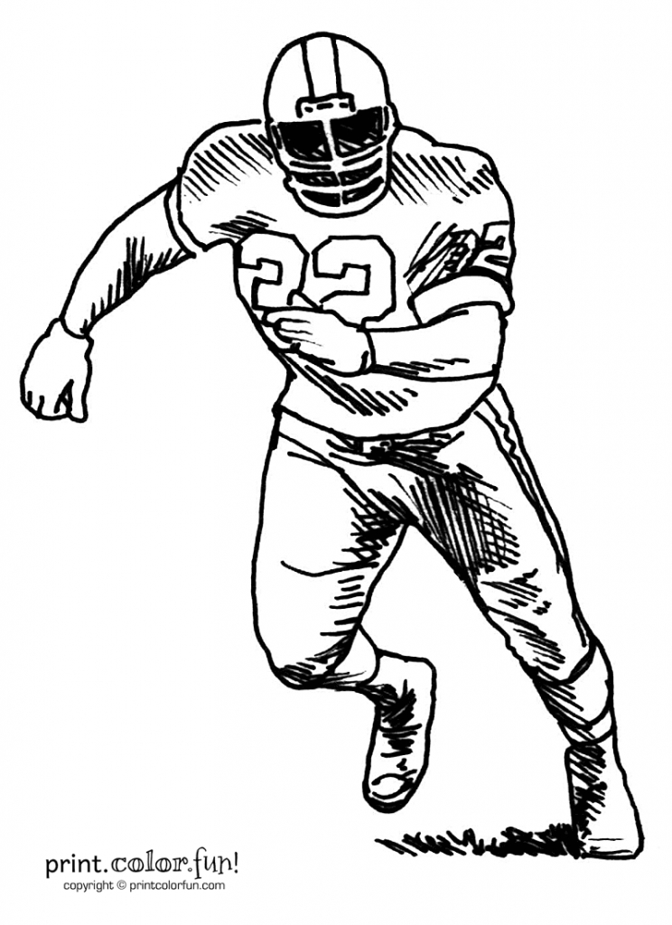 744x1024 Football Player Drawing Group With Items