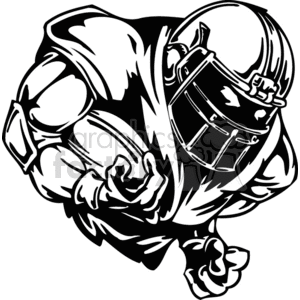 300x300 Line Drawing Of Running Back Football Player Clipart Royalty Free