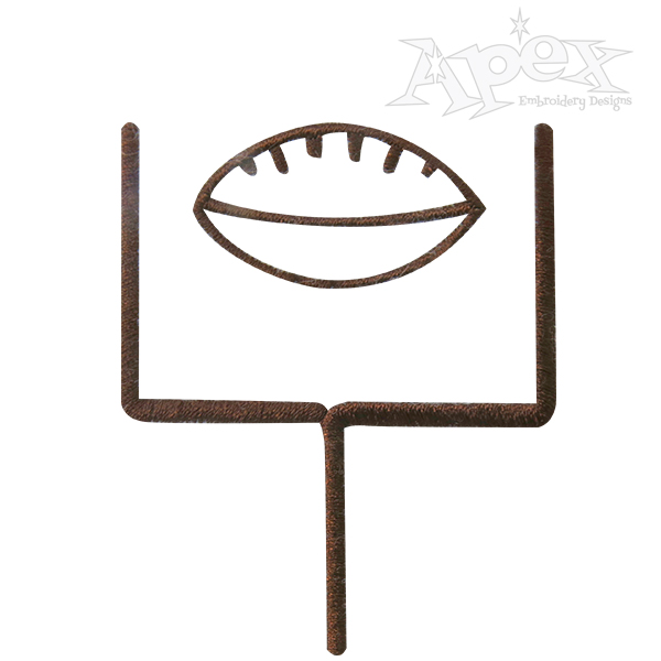 600x600 Football Field Goal Embroidery Design