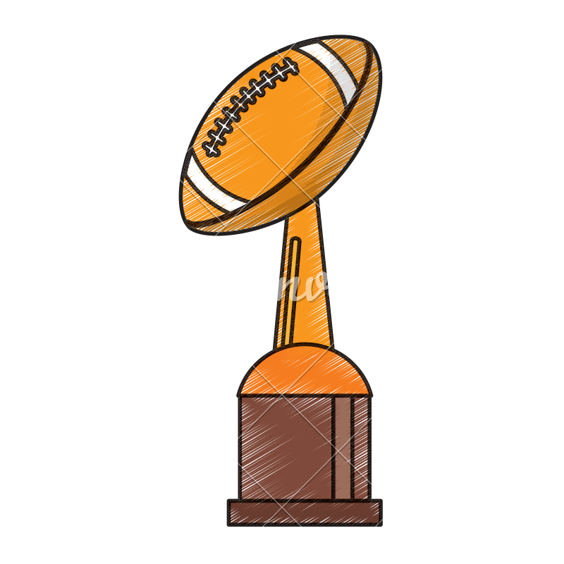 800x800 Drawing American Football Winner Cup