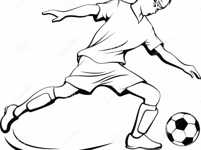 640x480 Football Player Drawing