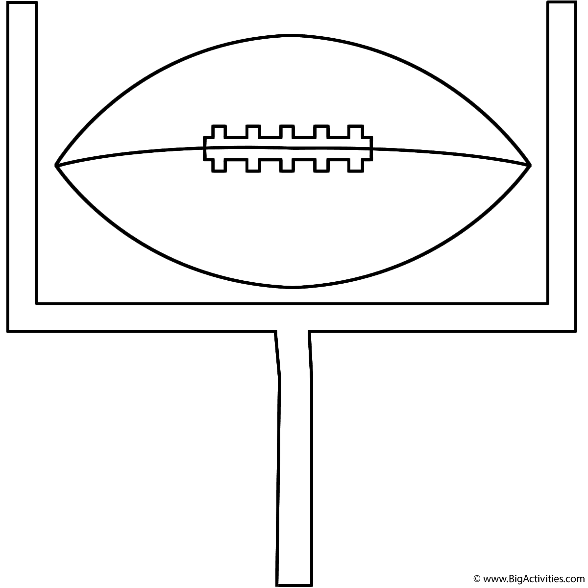 1200x1200 Football With Goal Post